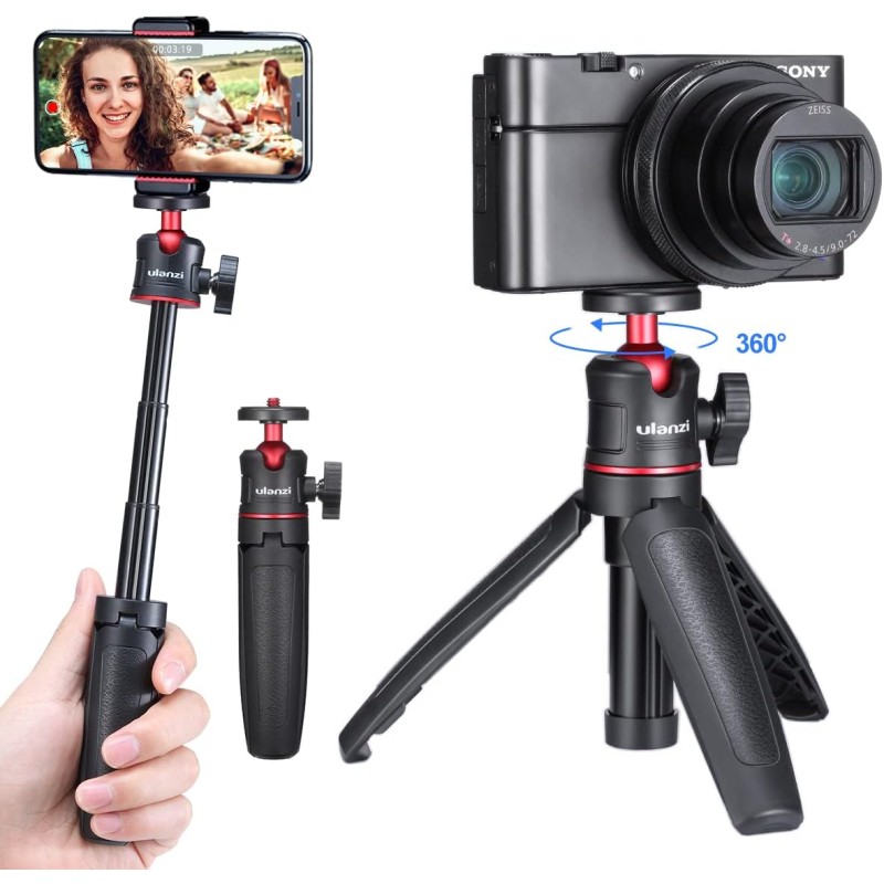 Trípode para móviles y cámaras de fotos compactas (500g)