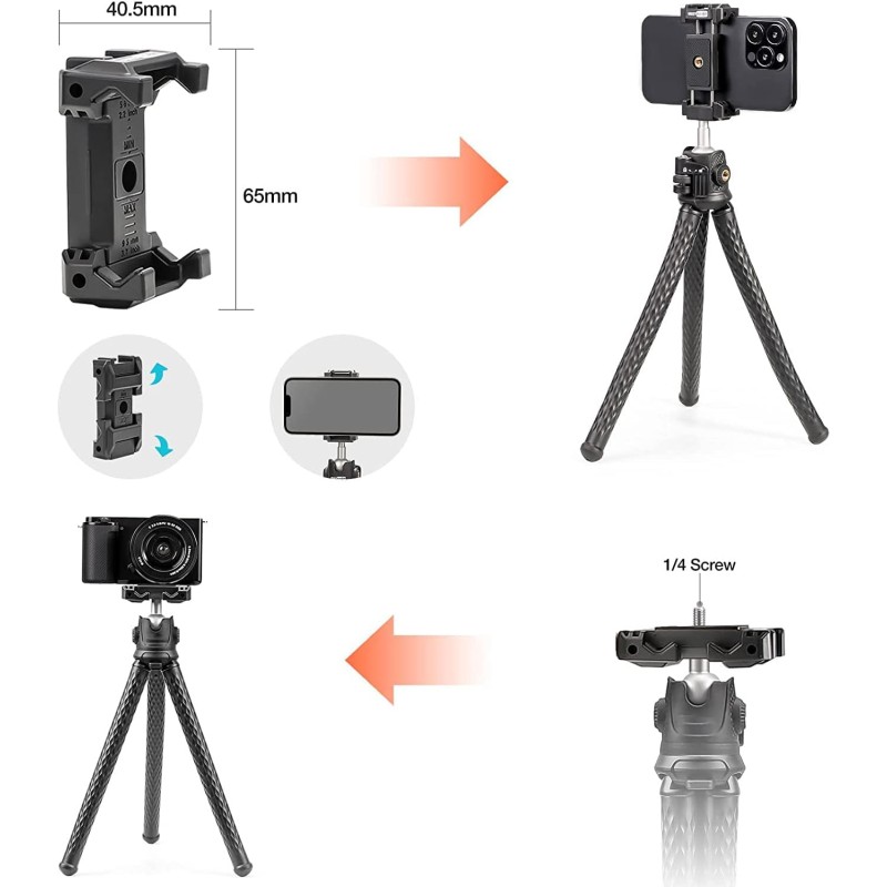 Mini trípode ULANZI MT-08 extensible - Para celulares y cámaras