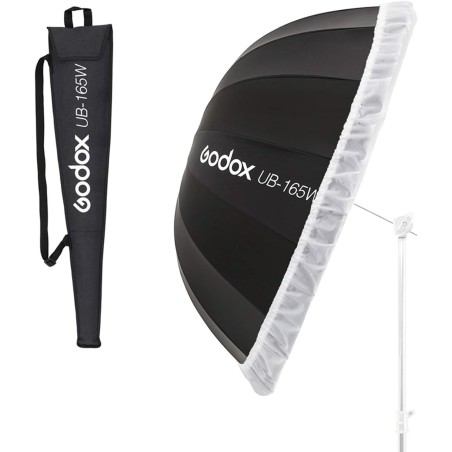 Sombrilla parabólica GODOX UB-165W (165cm) - Con tela difusora DPU-165T