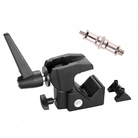 Abrazadera sujetador multiusos - Super clamp (incluye espiga)