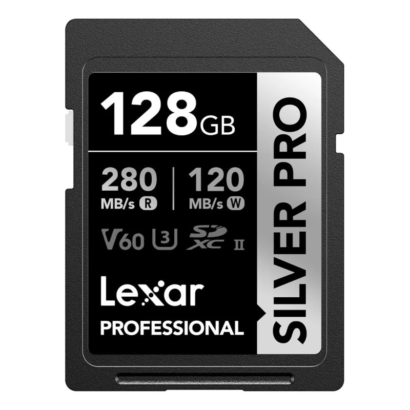 Memoria SD de 128GB LEXAR V60 UHS-II Silver Pro 280MB/s