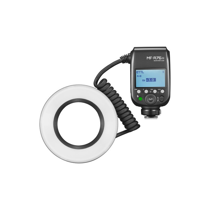 Flash macro GODOX MF-R76N TTL Para Nikon - Incluye batería recargable
