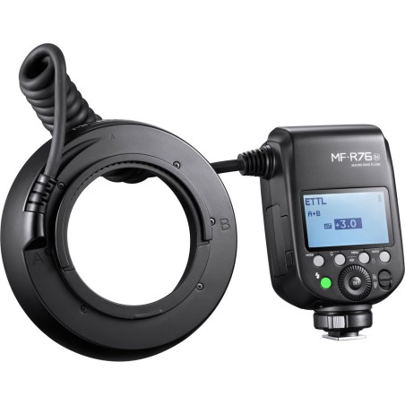 Flash macro GODOX MF-R76N TTL Para Nikon - Incluye batería recargable