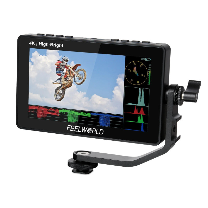 Monitor FEELWORLD F5 Pro X de alto brillo - 1600 nit - 5.5 pulgadas - Para cámaras HDMI