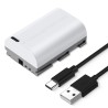 Batería K&F CONCEPT tipo Canon LP-E6NH - 2600mAh - Con conector USB Tipo C