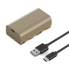 Batería K&F CONCEPT tipo Sony - NP-F550 - 3500mAh - Con conector USB Tipo C