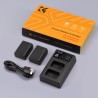 Pack de 2 baterías tipo Sony NP-FW50 y cargador dual K&F CONCEPT  - 1100mAh