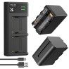 Pack de 2 baterías tipo Sony NP-F970 y cargador dual K&F CONCEPT  - 6600mAh