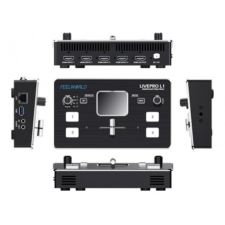 Mezcladora de video FEELWORLD LivePro L1 para transmisiones en vivo