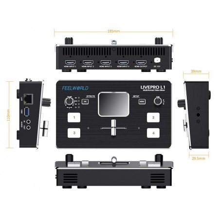 Mezcladora de video FEELWORLD LivePro L1 para transmisiones en vivo