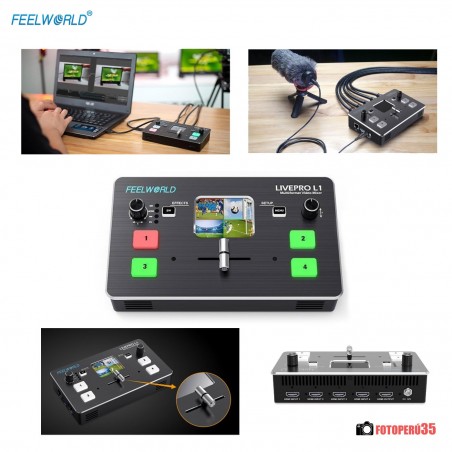 Mezcladora de video FEELWORLD LivePro L1 para transmisiones en vivo