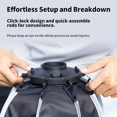 Softbox ULANZI AS-D30 de montura Mini-Bowens incluye grilla