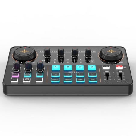 Mezcladora de audio LUUCCO MI-2 - Interfaz con tarjeta de sonido