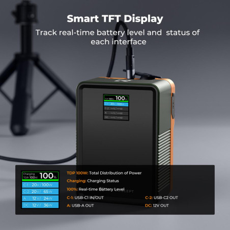 Batería V99 Pro V2 K&F CONCEPT de montura V - 99Wh - PD100W
