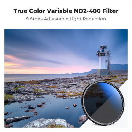 Filtro ND2-400 K&F CONCEPT - Serie Nano C - Slim - Multi capa - Cristal óptico - True color