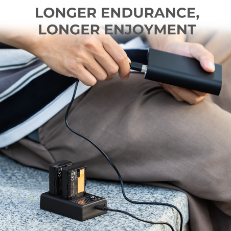 Cargador dual K&F CONCEPT tipo Canon LP-E6 LP-E6N LP-E6NH