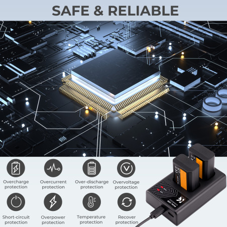 Cargador dual K&F CONCEPT tipo Sony NP-FW50