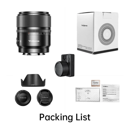 Lente YONGNUO YN23mm F1.4S - Para Sony - APS-C - Incluye control remoto BR-L1