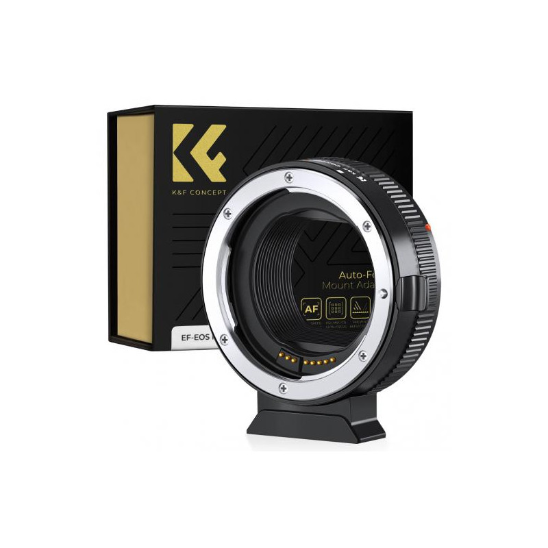 Adaptador K&F CONCEPT para lentes Canon EF y EF-S en cámaras Canon EOS R - Versión mejorada con autoenfoque ultra rápido