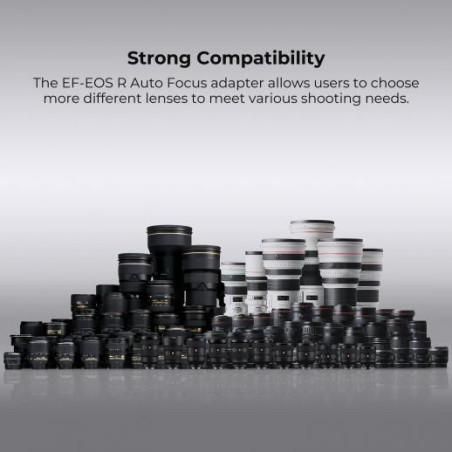 Adaptador K&F CONCEPT para lentes Canon EF y EF-S en cámaras Canon EOS R - Versión mejorada con autoenfoque ultra rápido