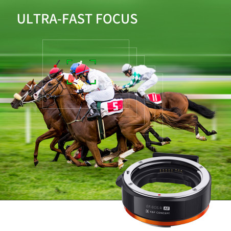 Adaptador K&F CONCEPT para lentes Canon EF y EF-S en cámaras Canon EOS R - Con autoenfoque