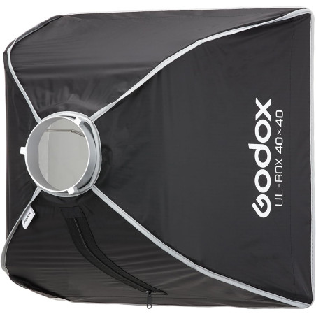 Softbox Cuadrado GODOX UL-BOX-40 de 40x40cm - Armado rápido - Incluye grilla y disco beauty