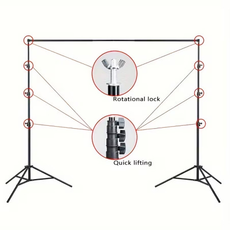Portafondos portátil de 2.6x3.0 metros Incluye estuche
