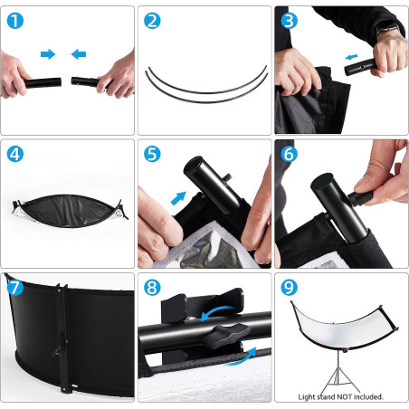 Rebotador curvo SELENS de 60x180cm - 4 en 1 - Incluye estuche