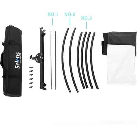 Rebotador curvo SELENS de 60x180cm - 4 en 1 - Incluye estuche