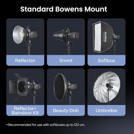 Bracket Godox de Montura Bowens Tipo "S3" para flash portátil