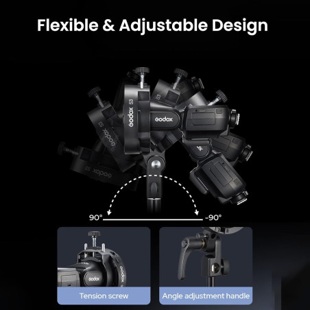 Bracket Godox de Montura Bowens Tipo "S3" para flash portátil