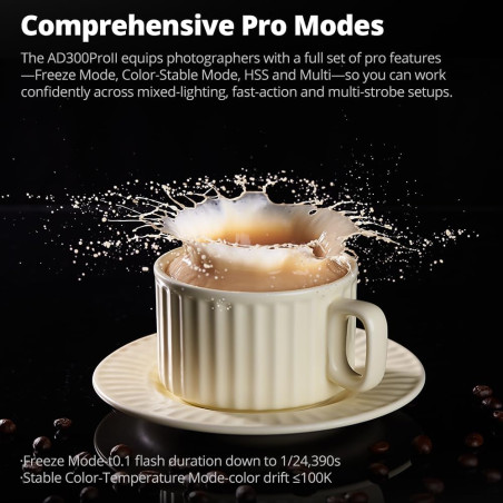 Flash portátil Godox AD300 Pro II - Versión 2 - Incluye batería