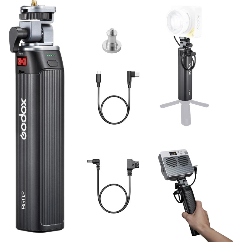 Battery Grip GODOX BG02 - Agarradera con batería para flashes y luces led