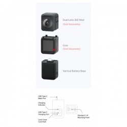 Batería de base vertical Insta360 para cámara One R y One RS