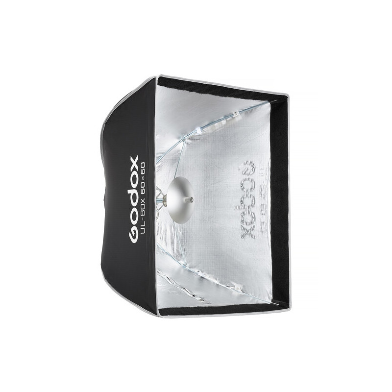 Softbox Cuadrado GODOX UL-BOX-60 de 60x60cm - Armado rápido - Incluye grilla y disco beauty