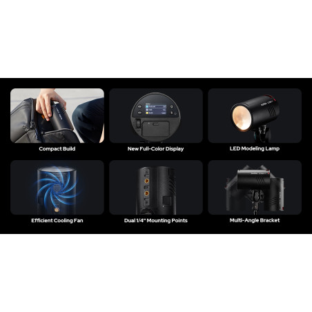 Flash portátil GODOX AD100 PRO II - Versión 2 - Incluye batería