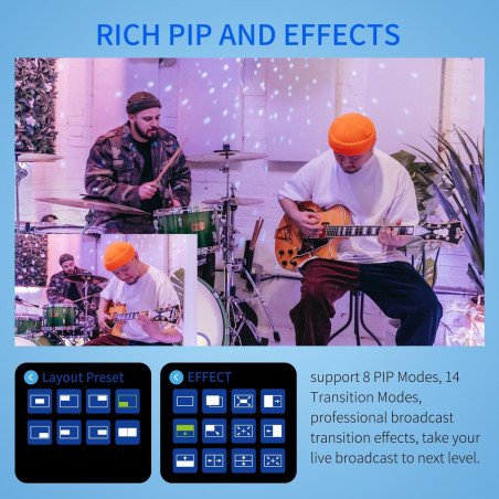 Mezcladora de video FEELWORLD L1 PLUS V2 para transmisiones en vivo