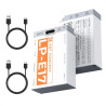 Pack de 2 baterías K&F CONCEPT tipo Canon LP-E17 - 1040mAh - Con conector USB Tipo C