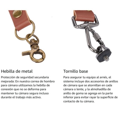 Correa de cuero doble - Para 2 cámaras
